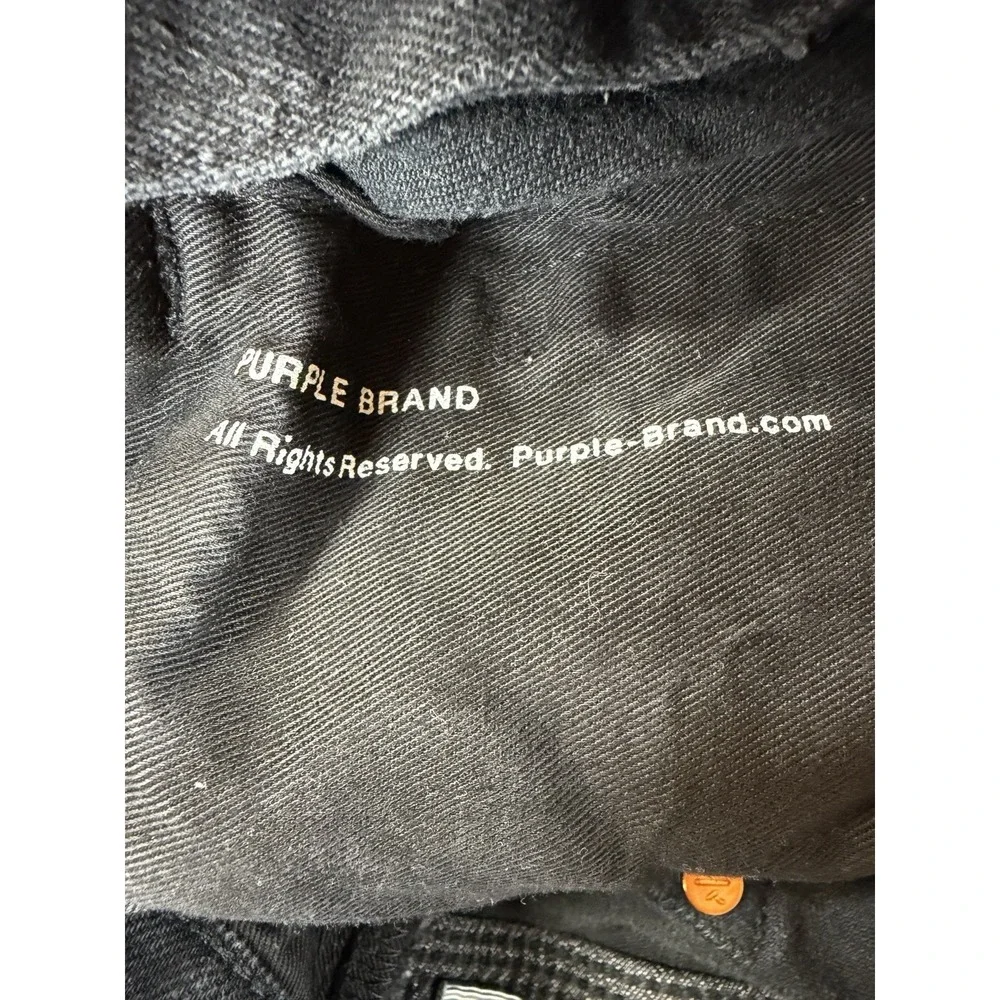 Purple Brand P001 Black Wash Slim Fit Jeans Low Rise Men's Size 33 Fits (32x33)